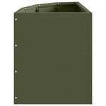 vidaXL Jardinière d'Angle Vert olive 30 x 30 x 35 cm Acier