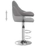 vidaXL Tabourets de bar lot de 2 gris similicuir
