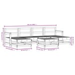 vidaXL Salon de jardin 7 Pièces bois de pin imprégné