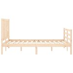 vidaXL Cadre de lit et tête de lit 100x200 cm bois massif