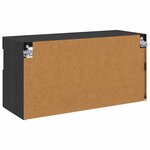 vidaXL Meuble TV mural Chêne noir 80 x 30 x 40 cm Bois d'ingénierie