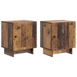 vidaXL Cabinet de chevet 2 pc Bois ancien 43 x 34 5 x 50 cm