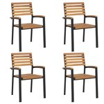 vidaXL Ensemble à manger de jardin 5 Pièces bois d'acacia massif et métal