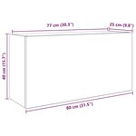 vidaXL Armoire murale de bain chêne sonoma 80x25x40 cm bois ingénierie
