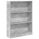 vidaXL Bibliothèque gris béton 80x24x109 cm bois d'ingénierie