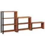 vidaXL Étagère 3 Pièces Marron 80 x 30 x 110 cm Bois d'acacia massif