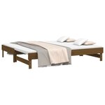 vidaXL Lit coulissant sans matelas marron miel 2x(100x200) cm