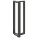 vidaXL Pieds de table de bar en forme de T  2 pièces  anthracite  50 x 35 x (110-111) cm  acier