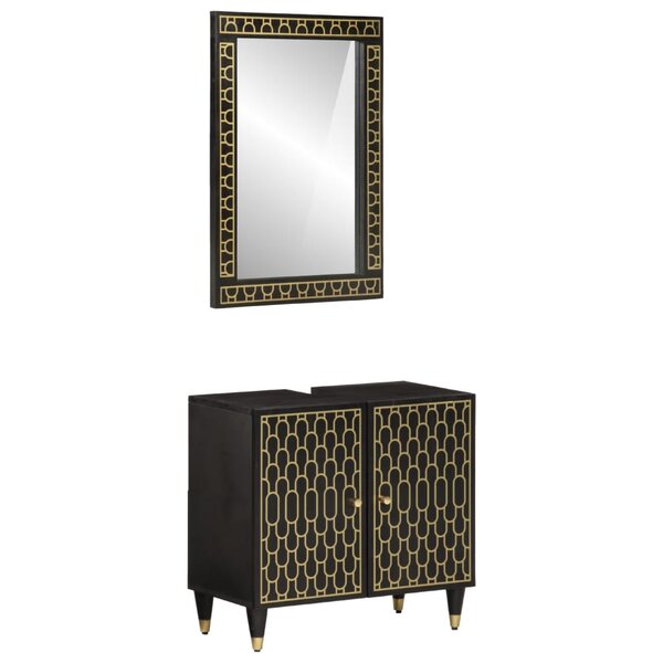 vidaXL Ensemble de meubles salle de bain 2 Pièces bois de manguier massif