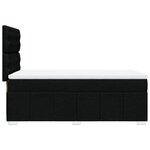 vidaXL Sommier à lattes de lit avec matelas Noir 90x200 cm Tissu