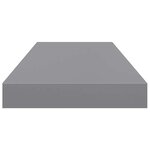 vidaXL Étagères murales flottantes 2 Pièces Gris 60x23 5x3 8 cm MDF