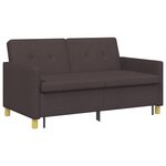 vidaXL Canapé-lit escamotable Marron foncé Tissu