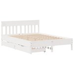 vidaXL Cadre de lit sans matelas blanc 160x200 cm bois de pin massif