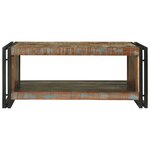 vidaXL Table basse Multicolore 90 x 50 x 38 cm Bois Recyclé Solide