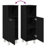 Armoire de bain vidaXL Noir Chêne 30x30x95 cm Bois