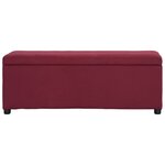 vidaXL Banc avec compartiment de rangement 116 cm Bordeaux Polyester