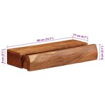 vidaXL Étagères murales 2 Pièces 40x17x8 cm bois massif d'acacia