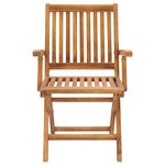 vidaXL Chaises de jardin lot de 2 et coussins anthracite Bois de teck