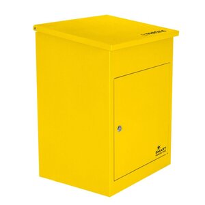 Boîte à colis moyenne 1 porte Jaune à accès frontal Acier galvanisé SMART PARCEL BOX®
