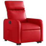 vidaXL Fauteuil inclinable électrique rouge similicuir