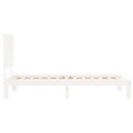 vidaXL Cadre de lit avec tête de lit blanc 90x200 cm bois massif