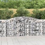 vidaXL Paniers à gabions arqués 7 Pièces 400x50x100/120 cm Fer galvanisé