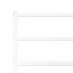 vidaXL Cadre de lit métal sans matelas et pied de lit blanc 150x200 cm