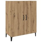 vidaXL Haut Armoire 2 Pièces chêne artisanal 69 5 x 34 x 180 cm