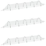vidaXL Tunnels en filet 3 Pièces 1 5x5 m fibre de verre et PP