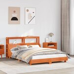 vidaXL Cadre de lit sans matelas cire marron 150x200cm bois pin massif