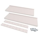 vidaXL Étagères murales flottantes à 2 niveaux 2 Pièces Inox 200x30 cm