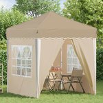 vidaXL Tente de fête pop-up 195 x 195 x 245 cm Crème Tissu Oxford