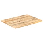 vidaXL Dessus de table Bois de manguier solide 25-27 mm 80x70 cm
