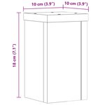vidaXL Supports pour plantes 2 Pièces vieux bois bois d'ingénierie