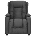 vidaXL Fauteuil inclinable Gris foncé Tissu