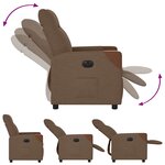 vidaXL Fauteuil inclinable électrique Marron Tissu