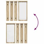 vidaXL Porte-manteau mural avec étagère Chêne sonoma 84 x 10 x 80 cm