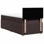 vidaXL Sommier à lattes de lit avec matelas Marron foncé 90x200 cm