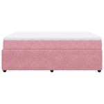 vidaXL Sommier à lattes de lit avec matelas Rose 140x190 cm Velours