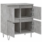 vidaXL Buffet Gris béton 60x35x70 cm Bois d'ingénierie