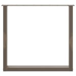 vidaXL Pieds de table à manger en U 3 pièces Acier naturel 80 x (72-73) cm Acier