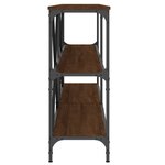 vidaXL Table console chêne marron 180x30x75 bois d'ingénierie et fer