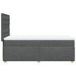 vidaXL Sommier à lattes de lit avec matelas Gris foncé 100x200cm Tissu