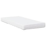 vidaXL Lit de jour avec matelas blanc 90x200 cm bois de pin massif
