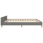 vidaXL Cadre de lit sans matelas gris foncé 160x200 cm tissu