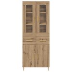vidaXL Haut Armoire 2 Pièces Chêne artisanal Bois d'ingénierie