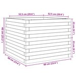 vidaXL Jardinière blanc 60x60x46 cm bois de pin massif