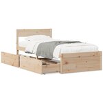 vidaXL Cadre de lit sans matelas 90x200 cm bois de pin massif