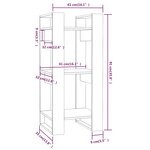 vidaXL Bibliothèque/Séparateur de pièce Noir 41x35x91 cm Pin solide