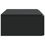 vidaXL Table d'appoint murale Noir 87 5 x 34 5 x 17 cm